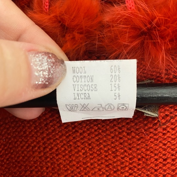 Vintage Rabbit fur trim knit 🧶 vest from France - Picture 7 of 10